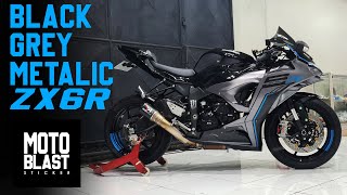 ZX6R KRT FULLBODY BLACK GLOSS GREY BLUE METALIC [upl. by Nide]