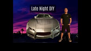 Building My Vaydor G35 Exotic Supercar Pt 7 Front Clip fastening Primer Trim build struggles [upl. by Ellenig785]