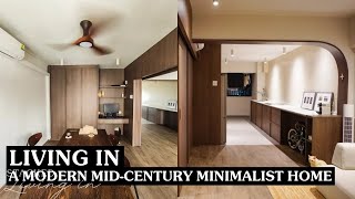 Inside A Minimalist MidCentury Modern 3Room HDB In Bugis [upl. by Ibrek857]