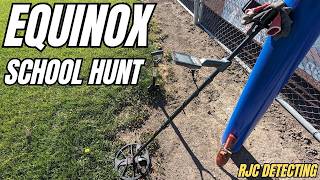 Hunting For Treasures With The Minelab Equinox 600 At A Local School [upl. by Bamford]