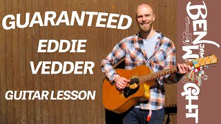 Guaranteed  Eddie Vedder  Guitar Lesson [upl. by Osrick]