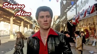 Staying Alive title song subtitled film Saturday Night Fever [upl. by Yelac]