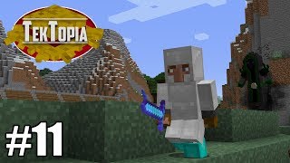 TekTopia 11  Necromancer Fight Minecraft Villager Mod [upl. by Ariaic837]