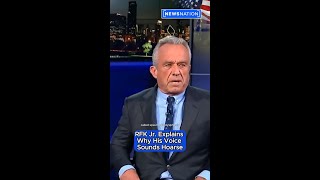 RFK Jr Explains Why His Voice Sounds Hoarse shorts [upl. by Quill544]