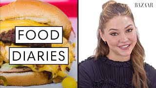 Everything Madelyn Cline Eats In A Day  Food Diaries  Harpers BAZAAR [upl. by Halbert]