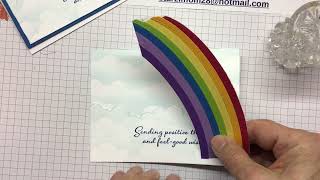 StampinUp Rainbow card Cloud Making [upl. by Ahseinar]