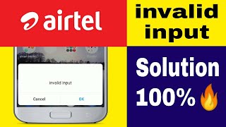 Invalid input in Airtel SIM  invalid input Error Solution in RedmiMiAndroid 100 working🔥 [upl. by Ocirne]