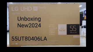 LG 2024 New 55UT80406LA Ultra 4k Smart TV Unboxing WebOS amp ThinQ AI [upl. by Nordek475]