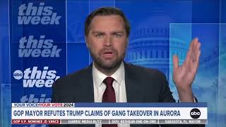 JD Vance Rips Martha Raddatz for Downplaying Gang Takeover of Aurora Apartments  Oct 13 2024 [upl. by Moise]