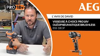 Visseuse à chocs oléopneumatique Brushless PRO18V BSS 18OP AEG  L’avis de David [upl. by Male888]