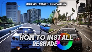 How to install Reshade  Presets for GTA 5 wComparison  2023 [upl. by Maurine]