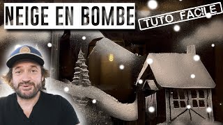 TUTO FACILE DECO NOEL NEIGE EN BOMBE AEROSOL [upl. by Ladnek]