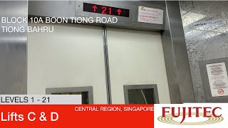 HDB Block 10A Boon Tiong Tiong Bahru  Fujitec Elevator Lifts C amp D [upl. by Kirsch869]