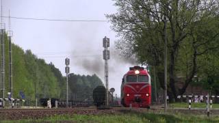 Тепловоз М62К1091 с пассажирским поездом  M62K1091 with a passenger train [upl. by Trebla234]