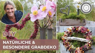 DIY  ZIEGELFORM herbstlich dekorieren und BESONDERE GRABDEKO [upl. by Ailaht545]