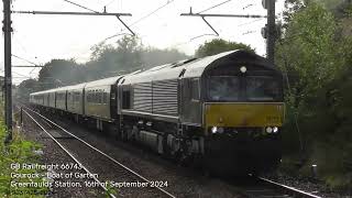 Gourock  Boat of Garten Royal Scotsman amp Containers to Grangemouth  Class 66 Hauled 160924 [upl. by Ilyse]