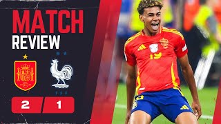 MATCH REVIEW SPAIN VS FRANCE 21 OLMO LEAD SPAIN TO THE FINAL EURO AFTER RECORDBREAKING YAMAL GOAL [upl. by Leba850]