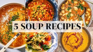 5 Mediterranean Soup Recipes Mediterranean Diet Recipes [upl. by Dario390]