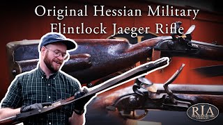 Revolutionary War Era German Flintlock Jaeger Rifle  Rare Original Hessian Muzzleloader [upl. by Ocinemod]