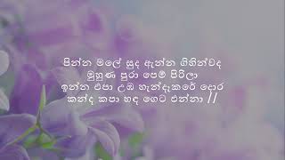 Pinna Male  Edward Jayakody  Lyrics Video [upl. by Kempe53]