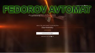 BATTLEFIELD 1  FEDOROV AVTOMAT  Legendary Skin In the Name of the Tsar Gameplay [upl. by Elayne289]