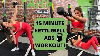 Kettlebell abs workout Build Core strength 15 minutes [upl. by Connel]