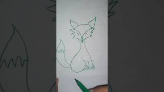 How to draw a Fox step by step drawing art shorts [upl. by Adiv772]