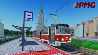 Girov Tram  linka 3 se soupravou ČKD Tatra T3G [upl. by Isleen196]