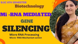 miRNA Mediated Gene Silencing bsc 3rd yearGene silencing By Micro RNAs Mi RNA biogenesis amp action [upl. by Adnomar718]