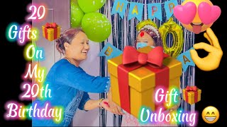 20 Gifts on 20th BIRTHDAY ✨🎁 BIRTHDAY GIFT VLOG [upl. by Seften226]