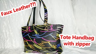 How to make a Tote Bag like a Pro  Faux Leather DIY  Eris Atelier [upl. by Mitzi]