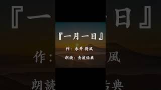 【朗読】【寝る前にも】一月一日永井荷風朗読：青波佑典Japanesevoiceover 低音 入眠用 青空文庫 [upl. by Acinom513]