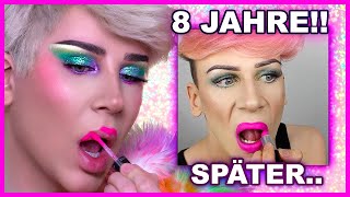 8 JAHRE SPÄTER schminke ich mein 80ies MAKEUP TUTORIAL [upl. by Armalda]