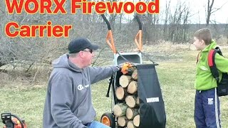 WORX Firewood Attachment for the Aerocart Wheelbarrow WA0232 [upl. by Oiluig]