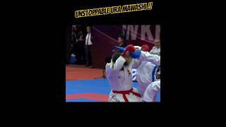 Amazing Female kumite karate Ura Mawashi Geri shorts karate female kumite wkf martialarts [upl. by Nagol]