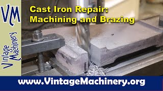 Cast Iron Repair Job Machining a Replacement Casting and Brazing in Place [upl. by Osmo]