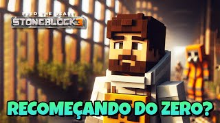 O Apocalipse não me fez Desistir Vida pós nuclear  Minecraft Stoneblock 3  EP 15 [upl. by Nerret]