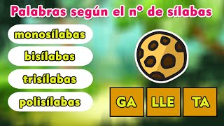 Monosílabas  Bisílabas  Trisílabas  Polisílabas  Ejemplos FÁCILES Y RÁPIDOS🔴⬜🔴 [upl. by Eiderf]