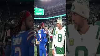 Aaron Rodgers Swapped Jerseys With Damar Hamlin After Jets Vs Bills Game nfl [upl. by Lot961]