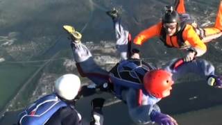 Parachute Jump  Parachute jumping Accelerated Freefall AFF level 1 [upl. by Aecila]