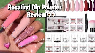 Rosalind Dip Powder Kit Reveiw  Dip Powder Tutorial For Beginners  Blingy Nails [upl. by Jovita]