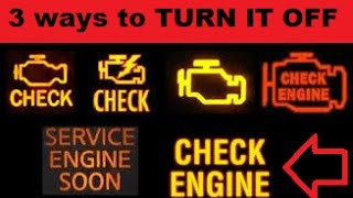 3 ways to turn off CHECK ENGINE without scanner EASY [upl. by Nwhas]