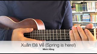 Xuân Đã Về Vietnamese New Year song easy ukulele tutorial for beginners and kids [upl. by Carmel808]