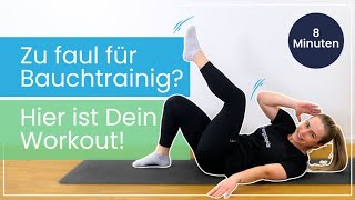 Bauchmuskeltraining für Faule 8 MIN Bauch Workout im Liegen [upl. by Bronny]