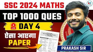 SSC 2024  Top 1000 Maths Questions  Day  04  All Exam Target By Prakash Sir [upl. by Wake]