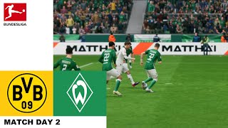 Match day 2 Borussia Dortmund  SV Werder Bremen FC25 Career mode [upl. by Enytsuj]