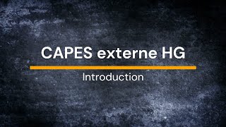 CAPES externe HG  0 Introduction [upl. by Chev95]