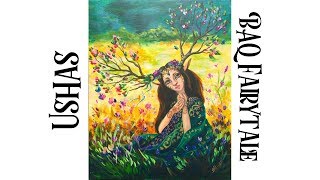 How to paint with Acrylic Fairy Tale BAQ Ushas part one  TheArtSherpa [upl. by Thomasine]