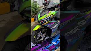 Aerox modifikasi carbon fiber triaxial end repaint cameleon [upl. by Lerud]