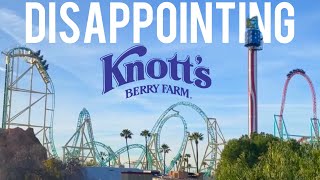 A DISAPPOINTING THEME PARK TRIP AT KNOTTS BERRY FARM [upl. by Nairadal535]